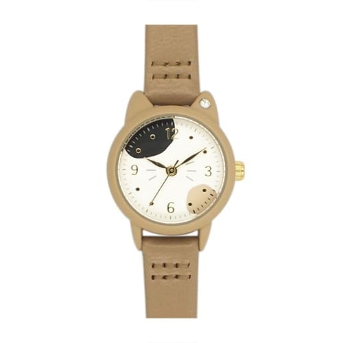 Follow (Follow) Watches Follow Catmint Cat Case Watch H01023S-1 BR Women's Brown