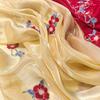 Tessuto di Garza Ricamato Camelia Cinese 100x150cm Designer per Cucire Abito Hanfu Antico Gonne a Faccia di Cavallo Costume da Palcoscenico
