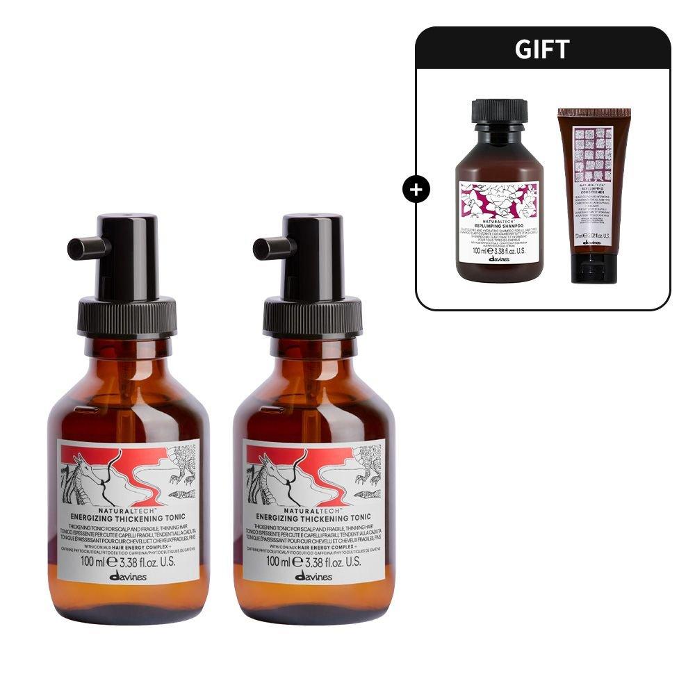 Energizing Thickening Tonic 100ml Duo (+Replumping Shampoo & Conditioner)