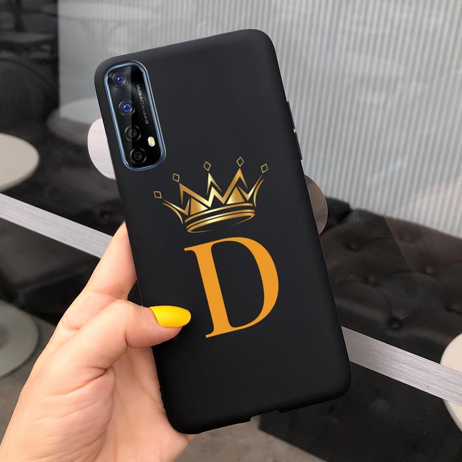 Für Realme 7 Hülle Niedliche Krone Buchstaben Abdeckung Weiche Silikon TPU Handyhülle Für Oppo Realme 7 Pro Realme7 5G Rückseite Hülle Bumper