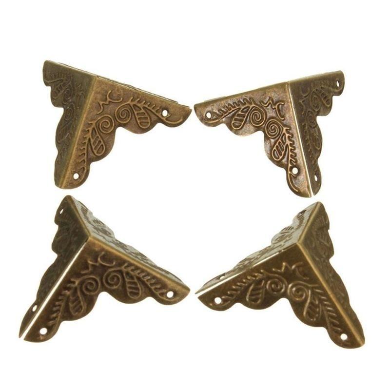 10PCS 3.6x2.4cm Luggage Case Box Corners Brackets Decorative Corner For Furniture Decorative Triangl