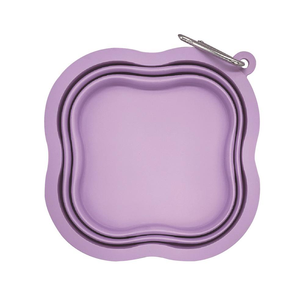 

Silicone Pet Collapsible Bowl Clover Shaped Puppy Food Container Stable Dog Feeder Dish Dog