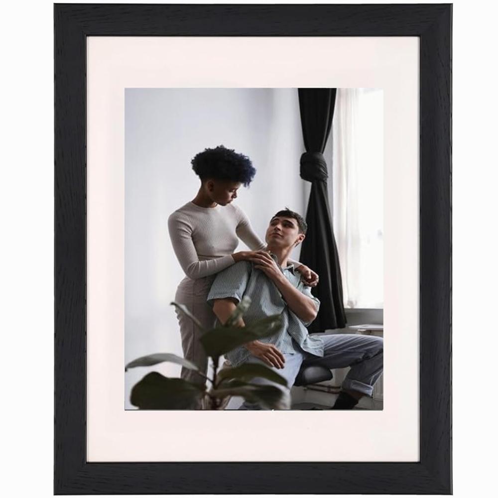 

Bless-International-Photo-Frame-Mat Wall-Mounted-Picture-Frame Elegant-Black-Finish-1-Pack 8X10