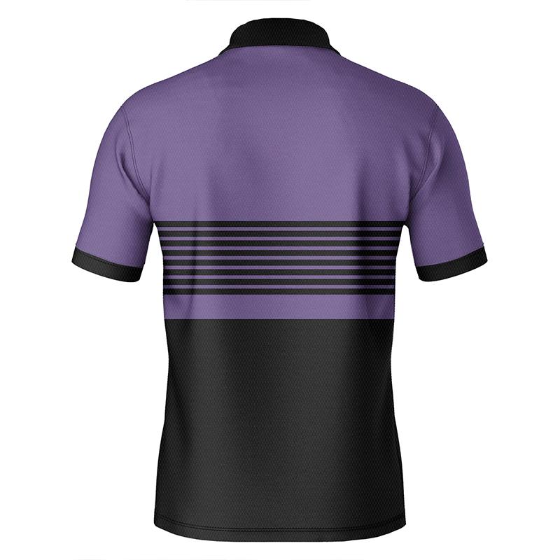 Men's Fashionable Polo Shirt Comfortable Color Blocking Design Digital Printing Summer Outdoor Wear Europe Men's Clothing