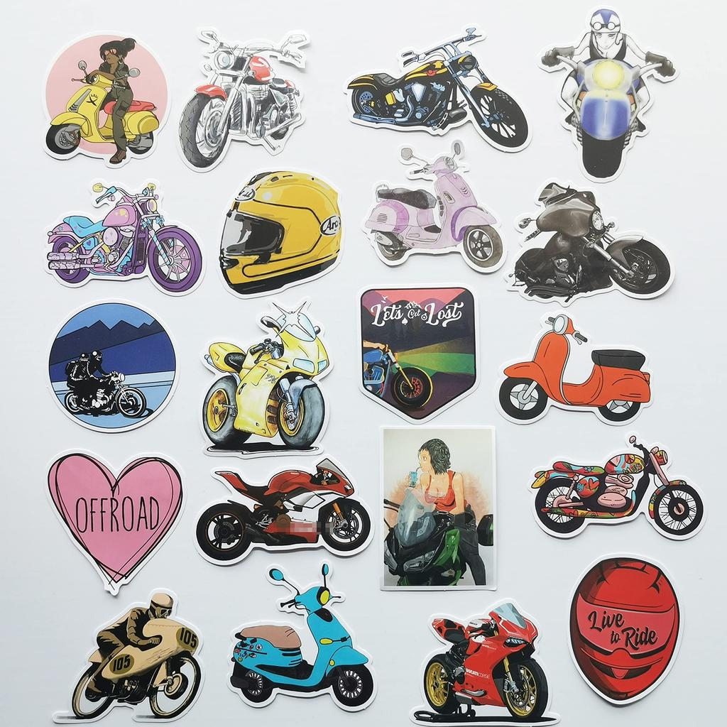 Bike Sticker Tune Moped Helmet Sticker Stylish Scooter Decal Motorcycle Sticker