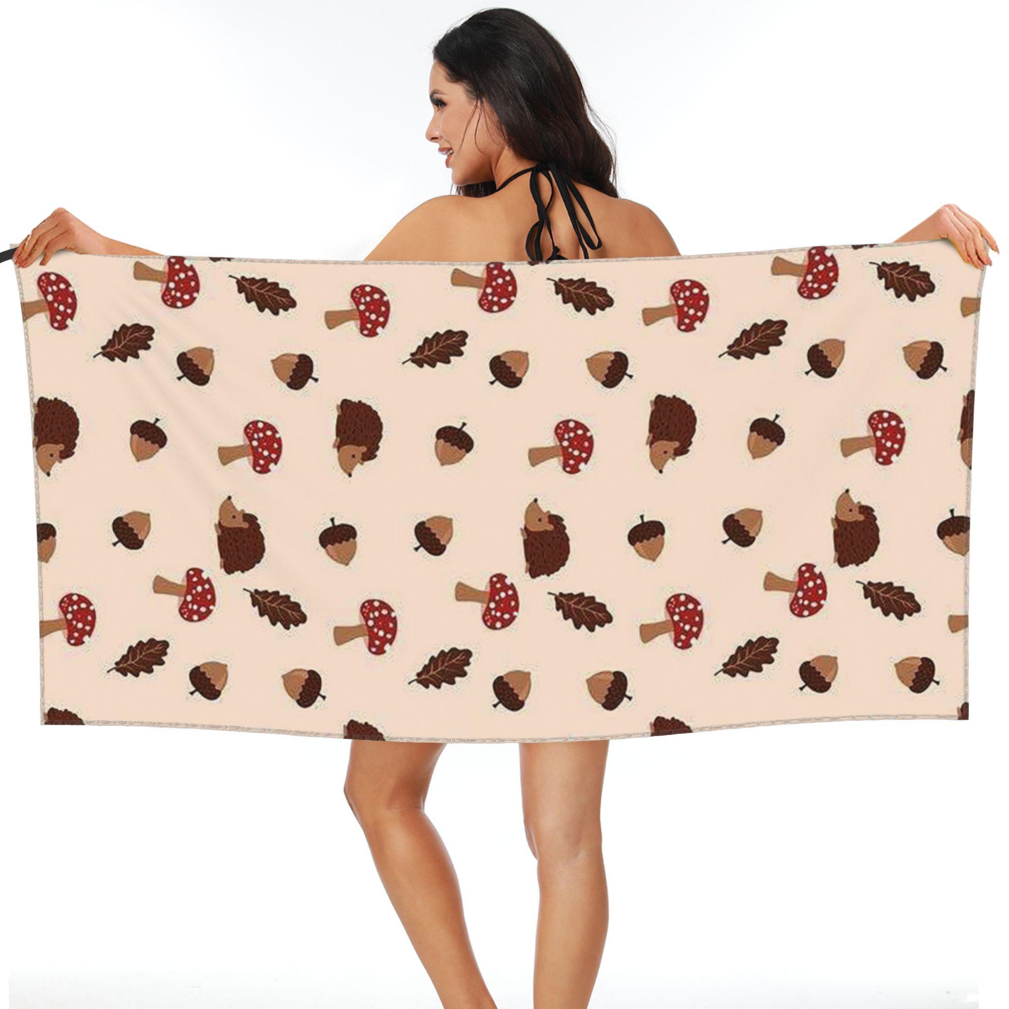 Jmg Household Supplies Hedgehog Animal Beach Towel Soft Microfiber Quick Dry Absorbent Quick Towels For Swimming