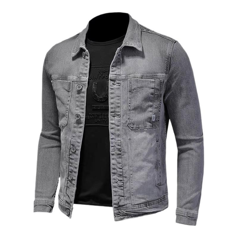 Retro Denim Jacket Men's Trendy Brand Korean Version Slim Jacket