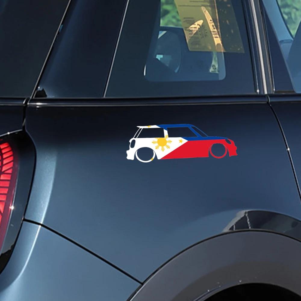 Car Sticker Creative Philippines Flag Stickers For MINI Cooper S R55 R56 R57 R60 F55 F56 F60 JCW Custom Vinyl Decoration Cover