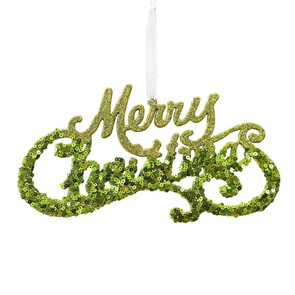 Fruit Green Sequined Christmas Decoration Snowflake Pendant