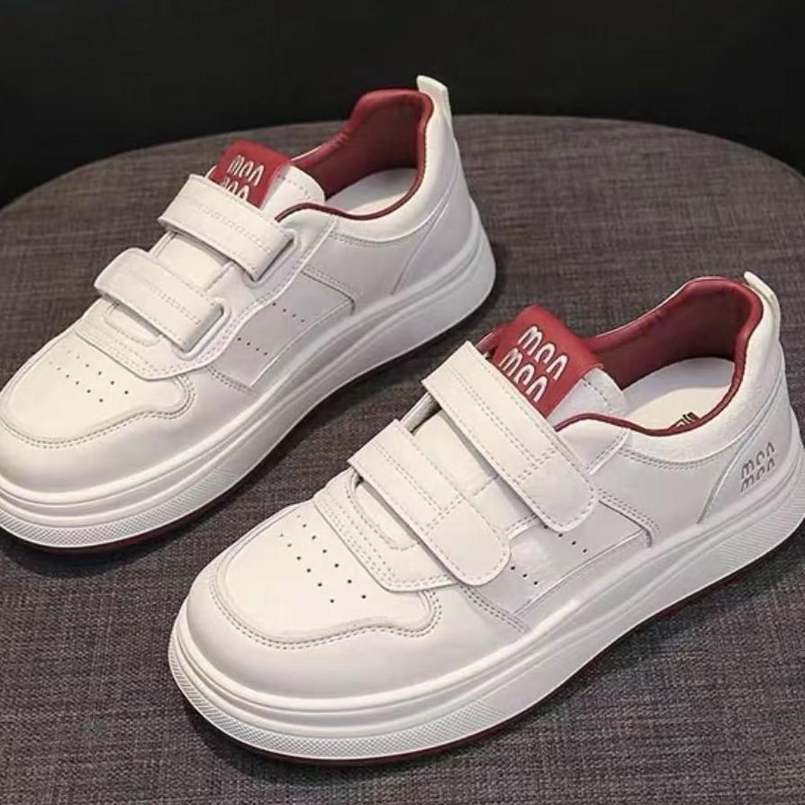 2025 New Spring Thick-soled Velcro Heightening Little White Shoes Women's Shoes Sports Shoes Women's Flow Versatile Casual Shoes