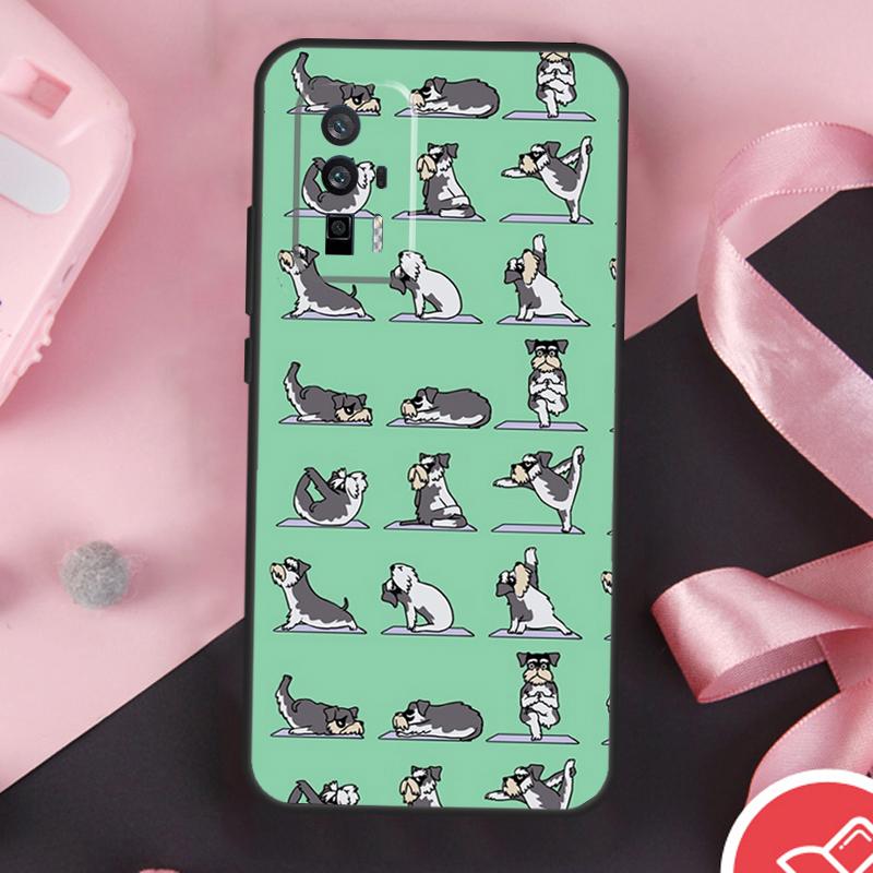 Cartoon Schnauzer Dog Case For POCO F6 X6 X3 X5 M6 Pro F3 F5 M5s Xiaomi 14 Ultra 13 12 Lite 11T 12T 13T Pro Cover