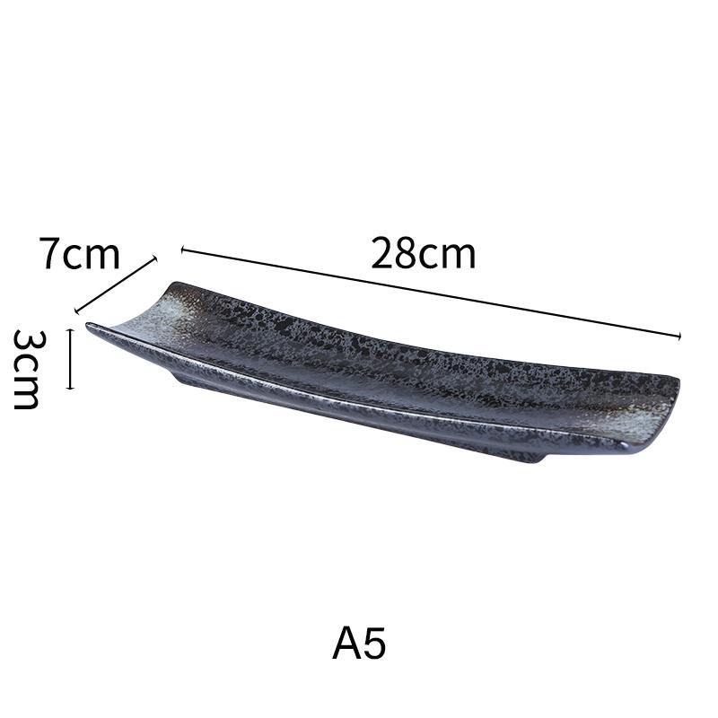 Japanese Cuisine Sashimi Cutlery Ceramic Cold Dish Saury Sushi Serving Plate Eel Sashimi Platter Dessert Plate Snack Tray