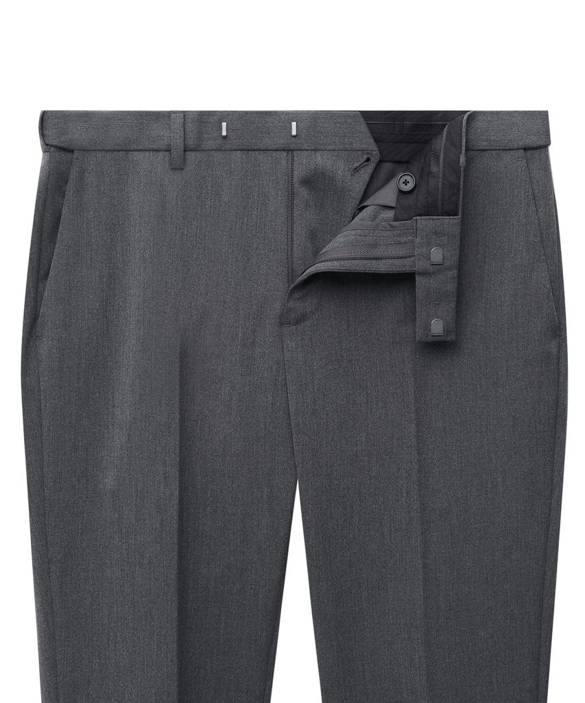 MUSINSA STANDARD Lightweight Tapered Turn-Up Hidden Banding Crop Slacks [Medium Gray]