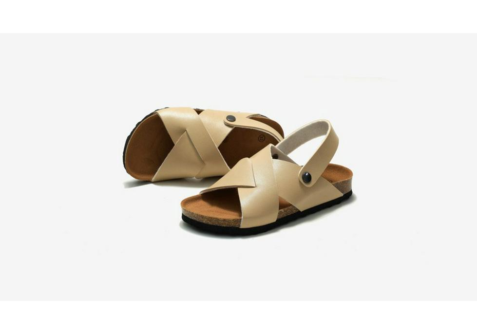 RUIZUSTOCK Retro Kids' Cork Sandals - Summer Outdoor Slippers for Boys & Girls, Medium & Large Sizes
