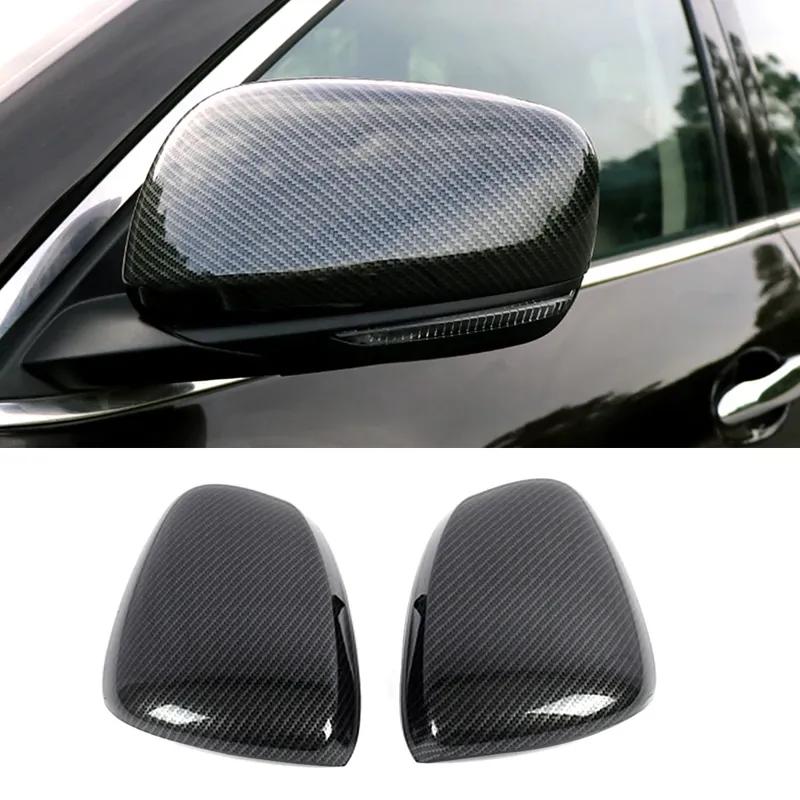 For Renault Koleos 2017- Accessories Carbon Fiber Color Side Mirror Cover Rear View Mirror Trim Sticker For Samsung QM6