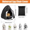 Waterproof Patio Hanging Egg Chair Cover Outdoor Single seat Cocoon Swing Egg Chair Cover with Zipper 210D Heavy Duty Slipcovers