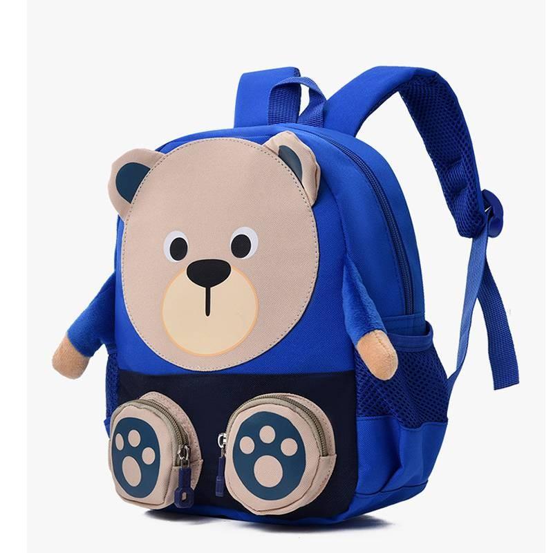 Bear Teddy Cartoon Childrens Bag Oxford Cloth Lightweight Spine Protection