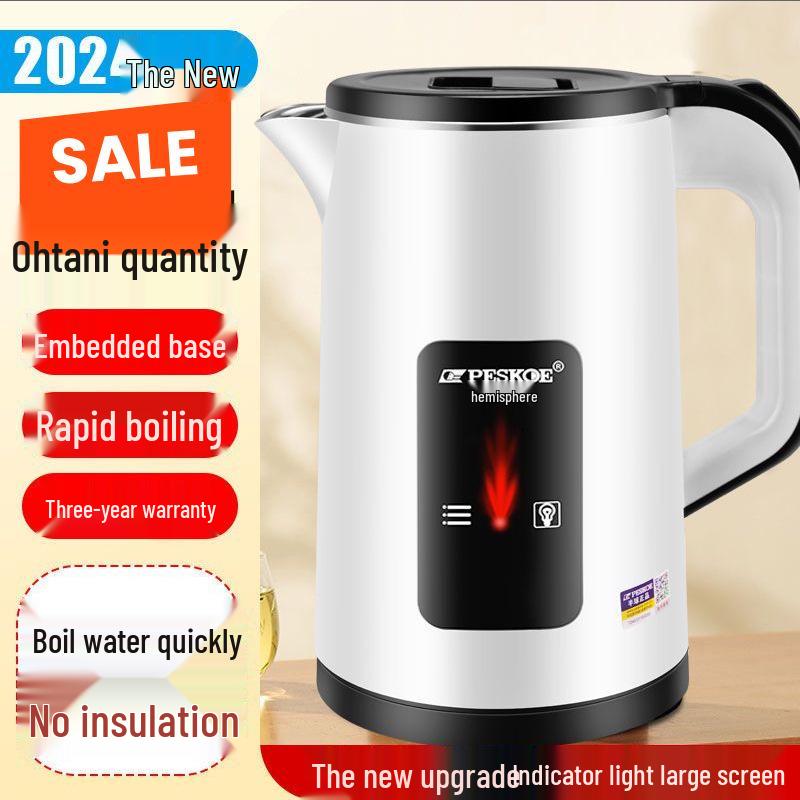 Automatic Power-Off Insulated Electric Kettle for Dorm Rooms