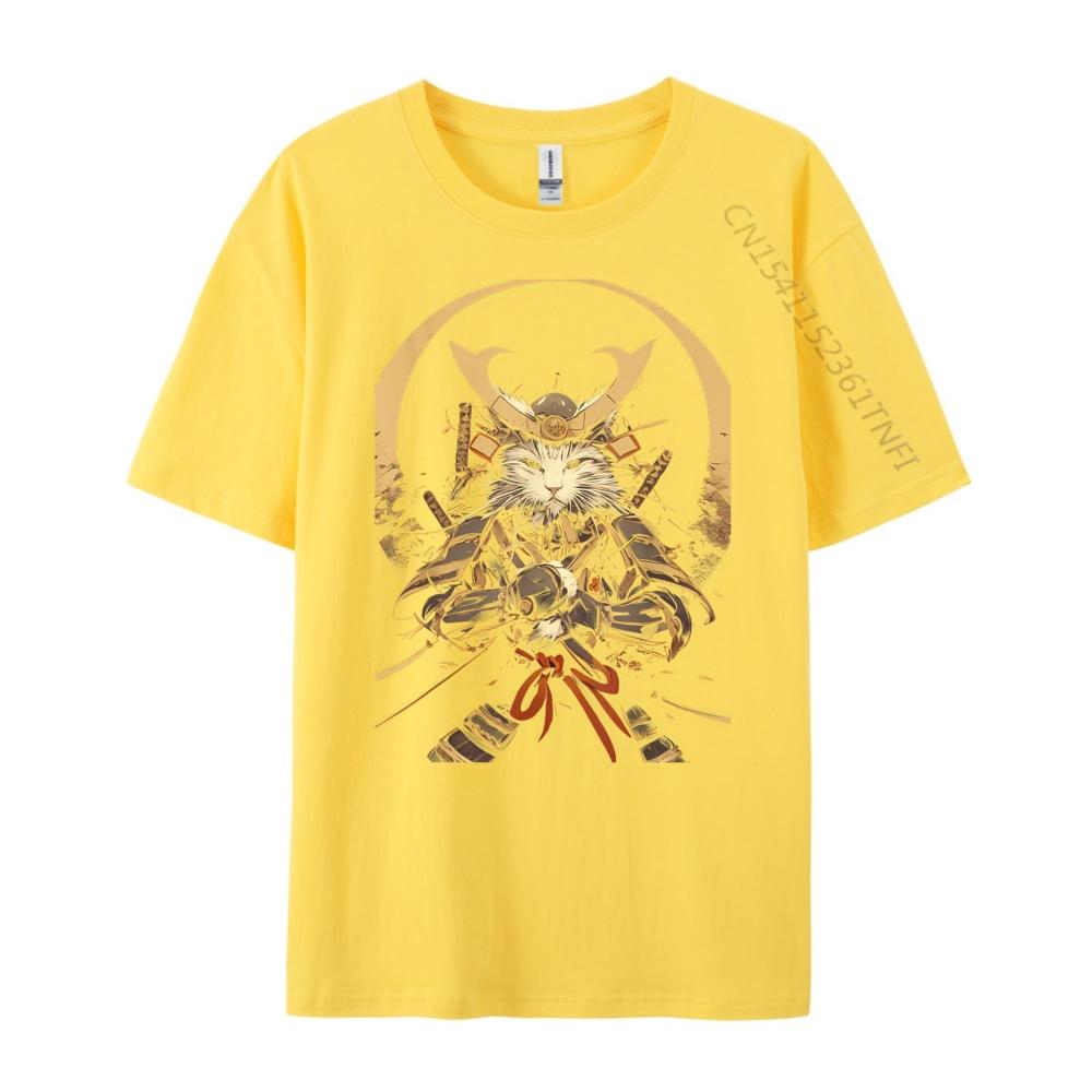 Cat Samurai Ninja Cat Samurai Art Vintage Ukiyo E Harajuku Cotton Comfort Luxury TShirt Party