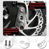 Mountain Bike Motor Arm Plate Set, Steel Conversion Plates with Mounting Hardware and Size Reference for Electric Bike Replacement
