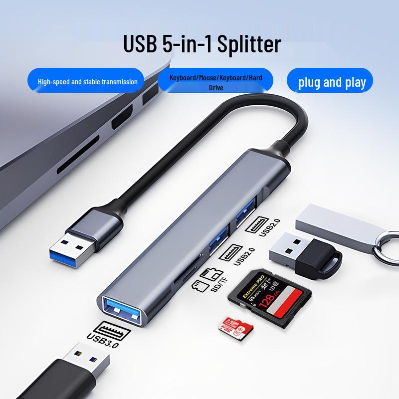 5-in-1 Type-C Docking Station for MacBook & Laptop USB Expansion USB 4-Port