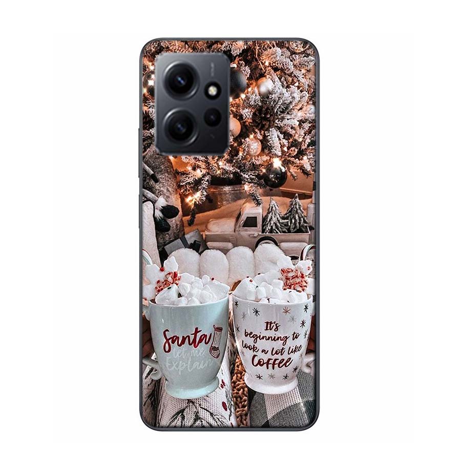 

Winter Coffee Christmas Phone Case For Redmi Note 14 15 Pro 5G 13 12 Pro Plus 11 11T 11E 11S 10 Pro 10S 9 9S Cover Cell Clear TP Redmi Note 15 Pro 5G