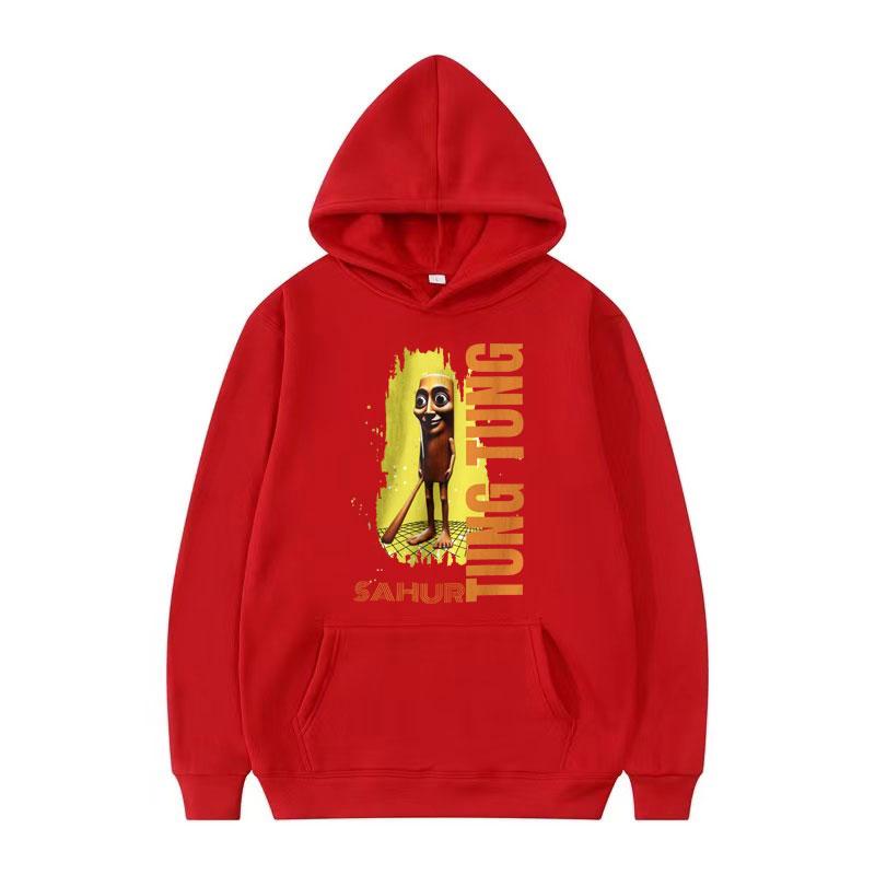Lustiger Tung Sahur Meme Hoodie Tralalero Tralala Hai Sweatshirt Herren Damen Mode Hip Hop Humor Stil Straße Langarm Kapuzenpullover