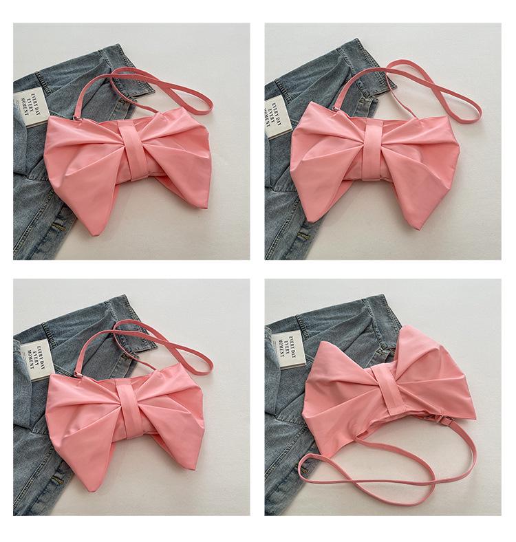 Korean Bowknot Women's Pleated Shoulder Bag 2025 - New Fashion Large Capacity Crossbody Underarm Bag