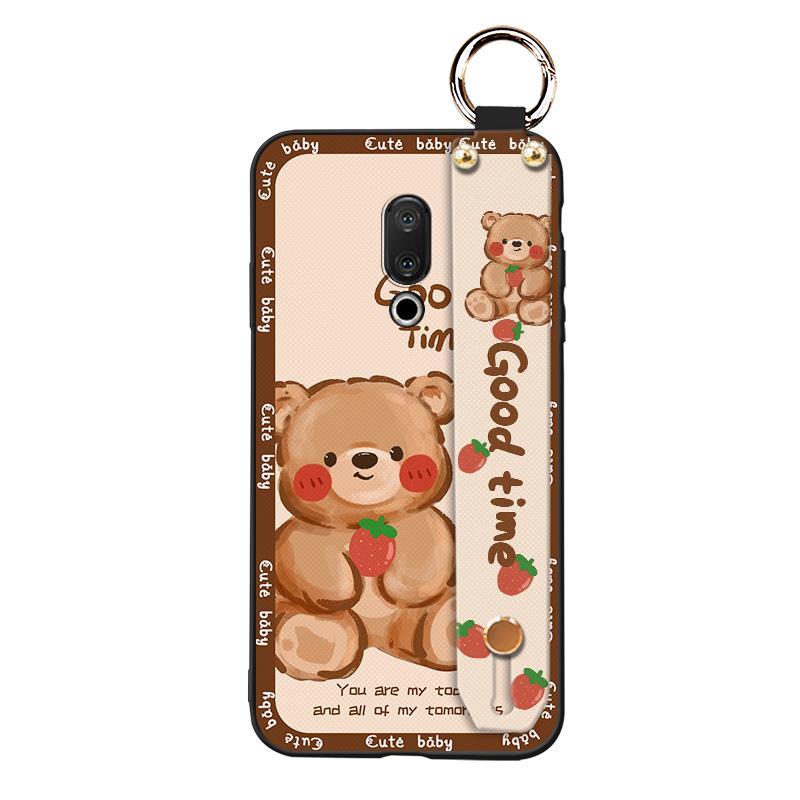 Dirt-resistant Wristband Phone Case For Meizu 15/15 Lite Anti-knock Durable Silicone Anti-dust Cartoon Soft Case Cute
