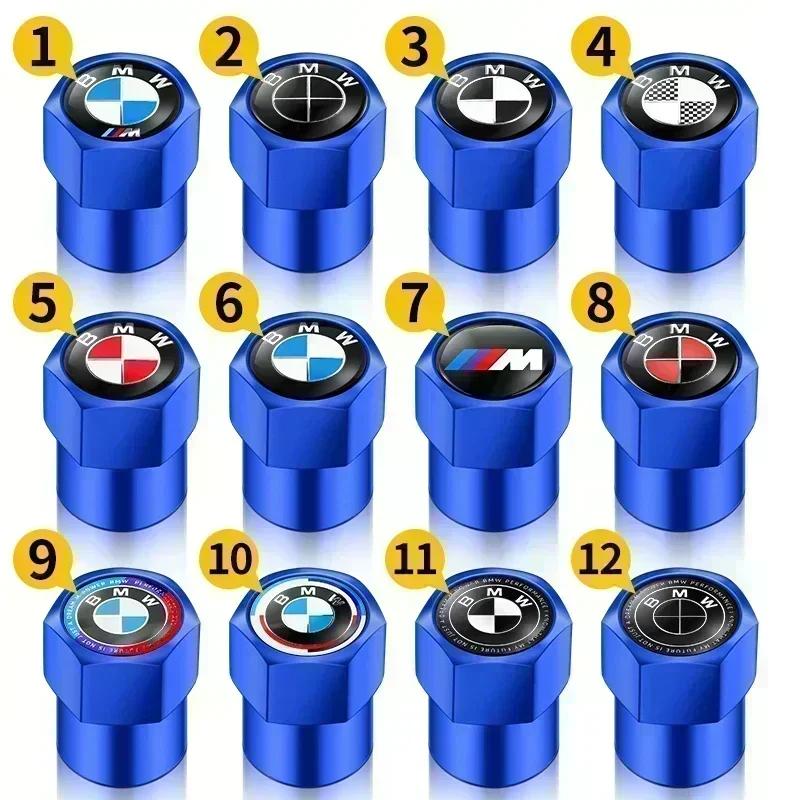 4Pcs Car Wheel Tire Valve Caps Tyre Stem Cover Bolt-In Accessories For BMW 1 3 5 7 Series M Performance M3 M5 M6 F01 F20 F10