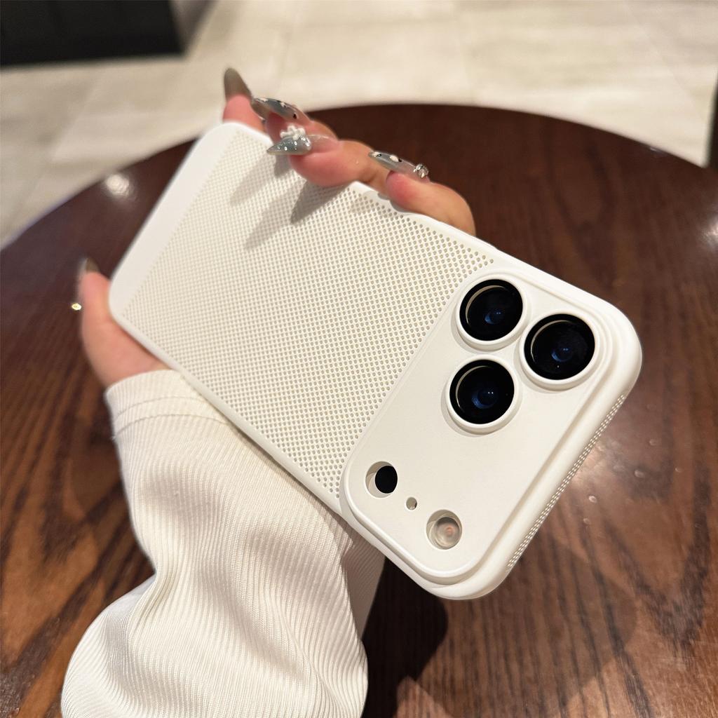 Metal Style Heat Dissipation Is Suitable for IPhone17PROMAX Skin-sensitive Mobile Phone Case Apple 16 Lens Film Hard Anti-fall Protective Cover