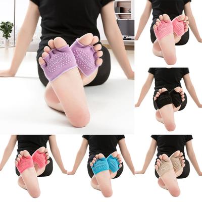 Lady Half Palm Anti Slip Invisible Five Open Toes Dance Yoga Fitness Sport Socks