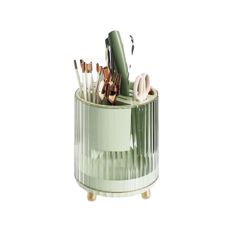 Kitchen Rotating Knife Rack Rack Bowl, Chopsticks, Canister, Dishes and Knives Integrated Storage Box