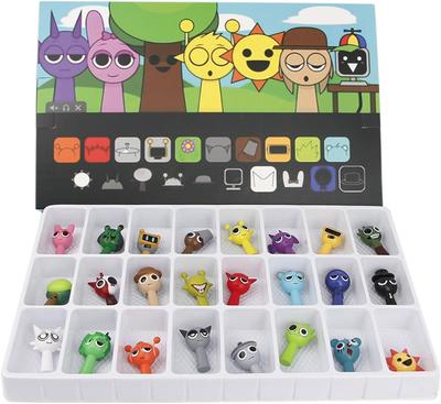 24-Piece Figure Set - 24 Mascot Assortment Figures (4-5cm Tall Each) - Mini Toys, Singing Monsters, Accessories, PVC - Birthday Gift (A) [Item]
