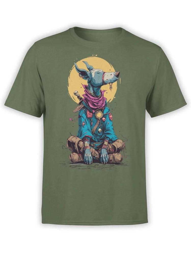 Mystic Hound Tshirt Fantasy Dog Tee With Warrior Monk Vibes Unisex S