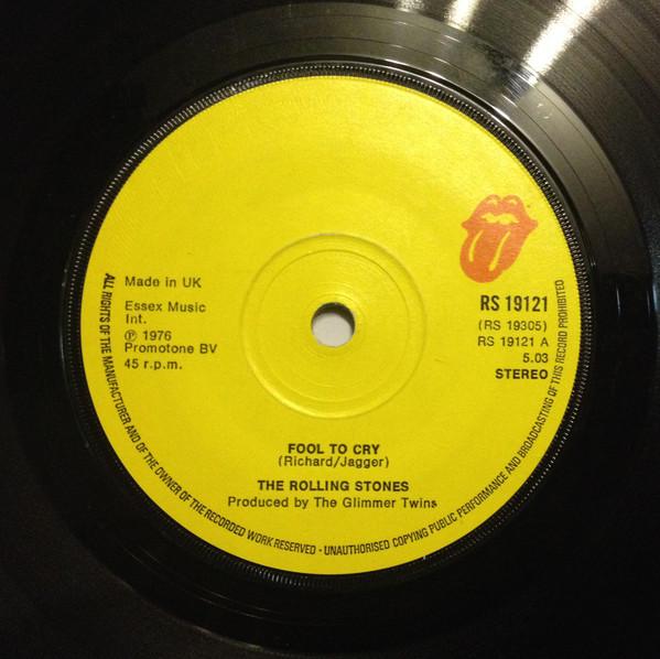 

7inch Record ROLLING STONES - Fool To Cry RS19121 Rolling Stones 1976 UK Rock Used