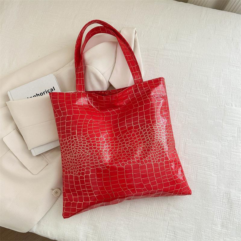 Strukturierte Umhängetasche mit großem Fassungsvermögen, vielseitige Unterarmtasche für Pendler