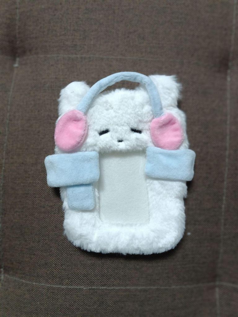 Chaveiro de Mochila de Pelúcia de Animal Fofo e Porta-Cartões - Pingente de 3 Polegadas para Fotos e Cartões