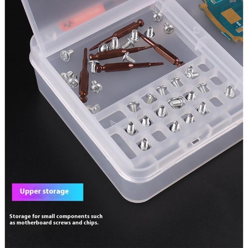 Heavy Duty Tool Storage Case Featuring 2Tier Compartments Compactly Design For Hardware Organization Storage Box Holder