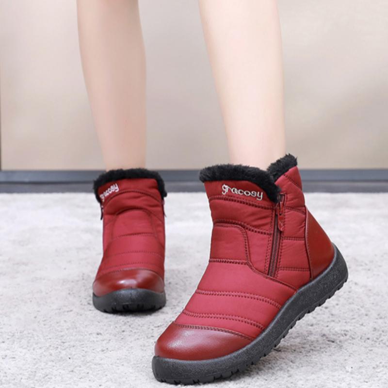 Зимние новые женские утепленные хлопковые сапоги с мягкой подошвой — фото 7