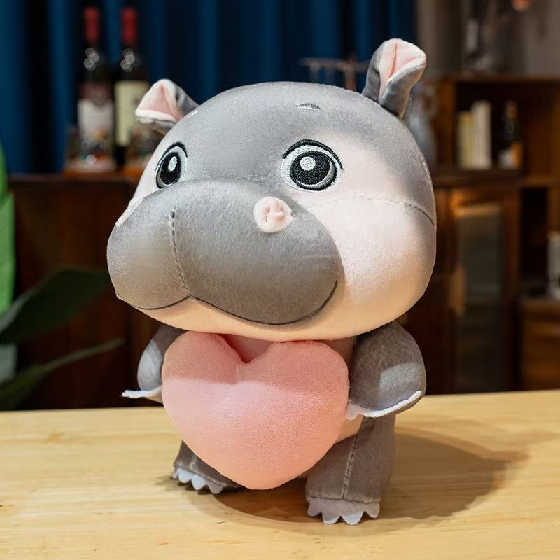 15/23cm Neue Simulierte Flusspferd-Puppe Stofftier Plüschtier Handgemachte Puppe Cartoon Anime Kissen Niedliches Kindergeschenk Lustige Puppe