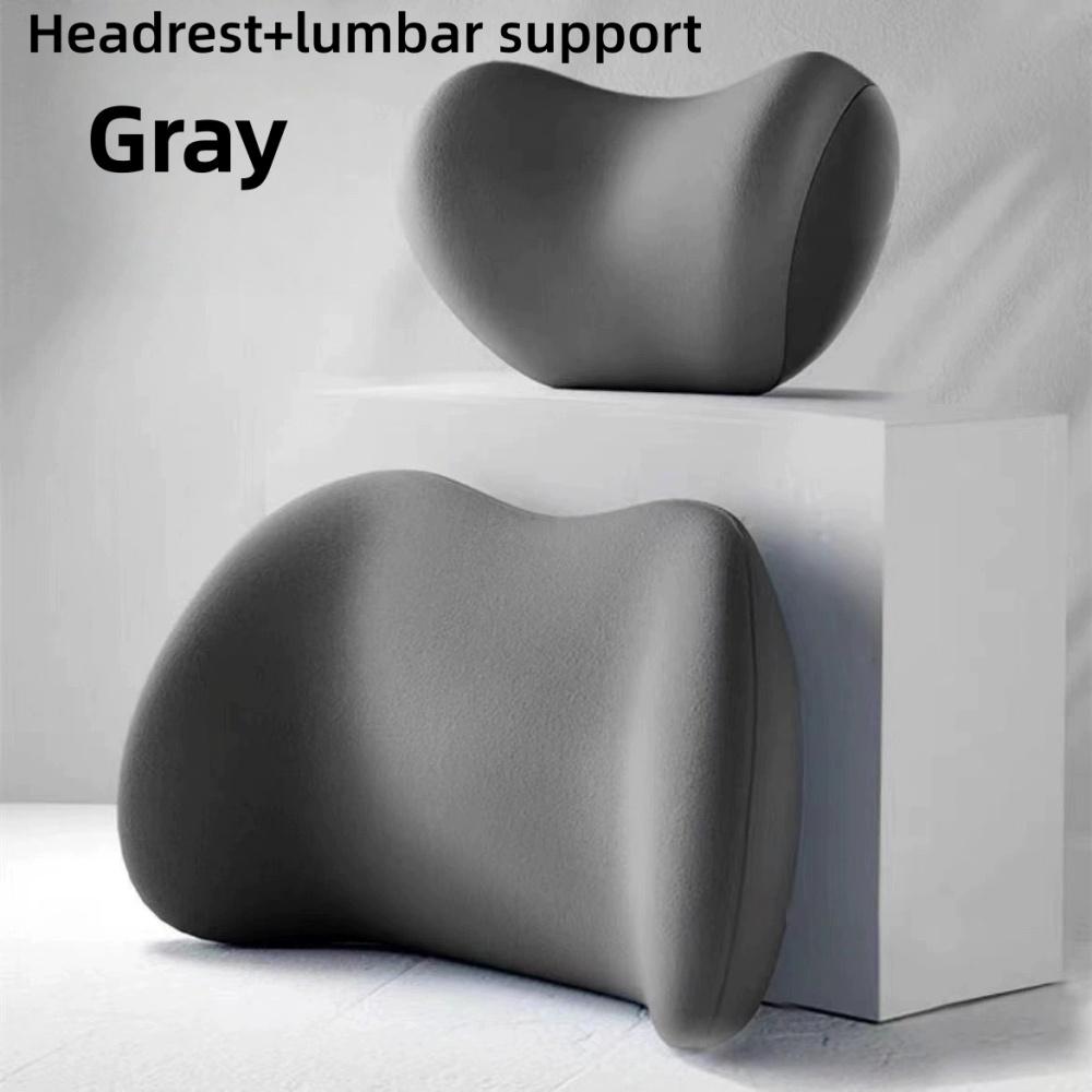 Automotive Accessories Memory Sponge Material Three-Dimensional Support Headrest And Lumbar Pillow Universal Model