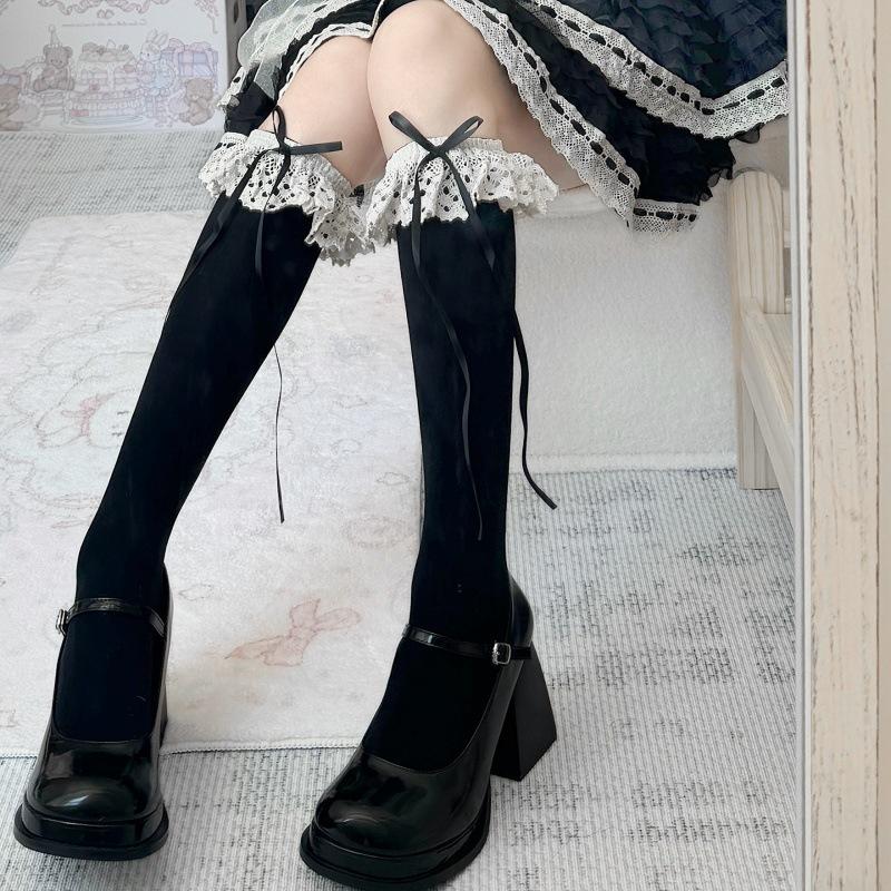 Spring And Summer Thin Calf Socks Women'S Elastic Skin-Penetrating Stockings Lolita Pure Desire Jk Socks Japanese College Wind Knee Socks