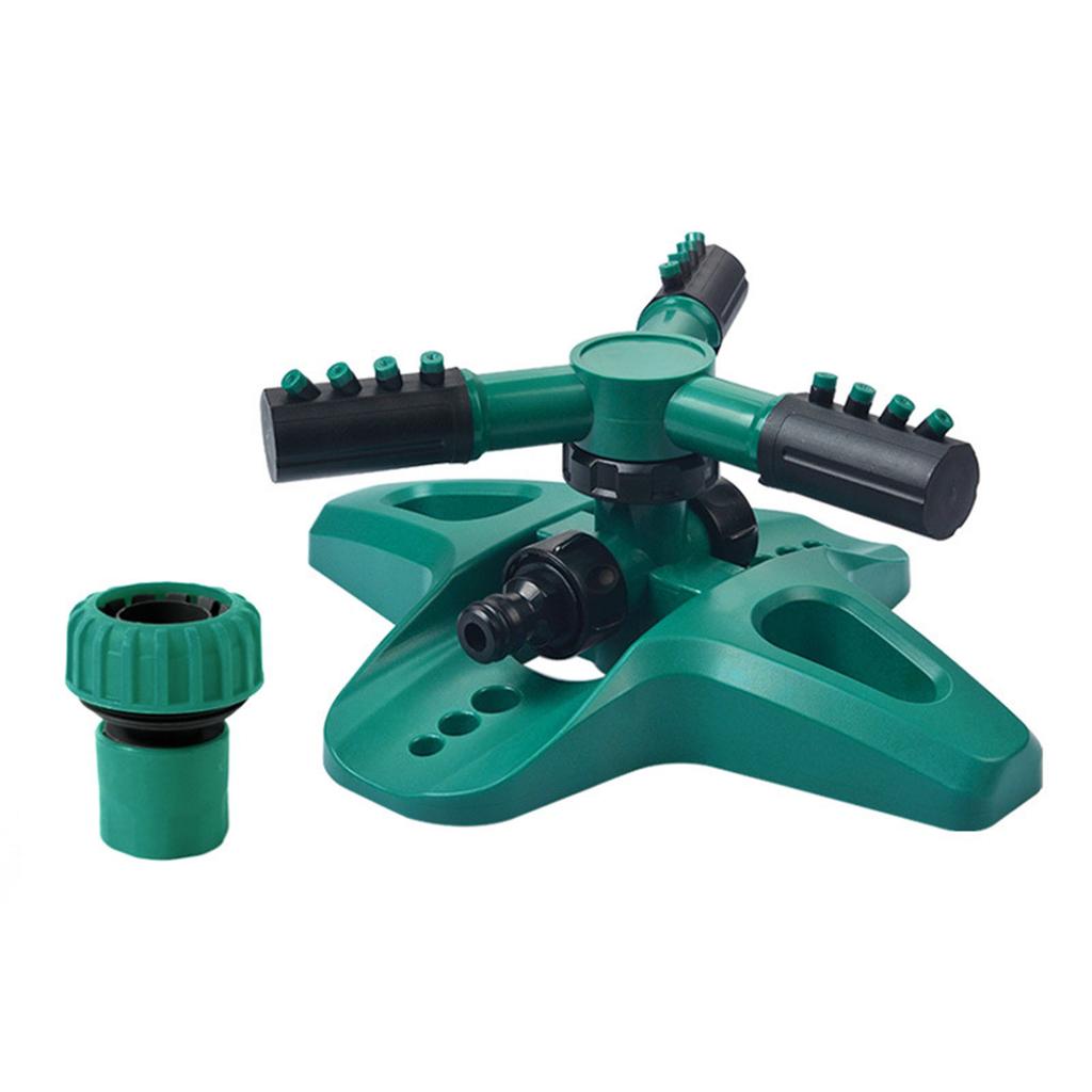 360 Degree Automatic Rotating Lawn Sprinkler Garden Watering System Adjustable Spray Pattern Durable Base for Outdoor Lawn and Garden Irrigation