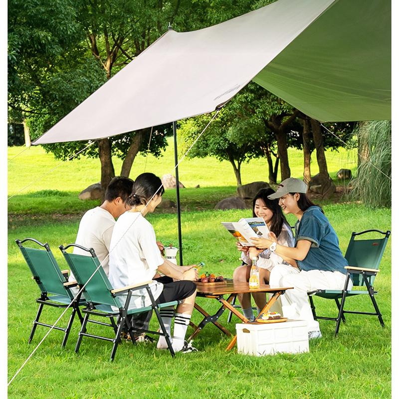 GIANXI Summer Outdoor Camping Green Folding Chair Aluminum Black Frame Portable ultra-light Fishing Chair Barbecue Beach Chair