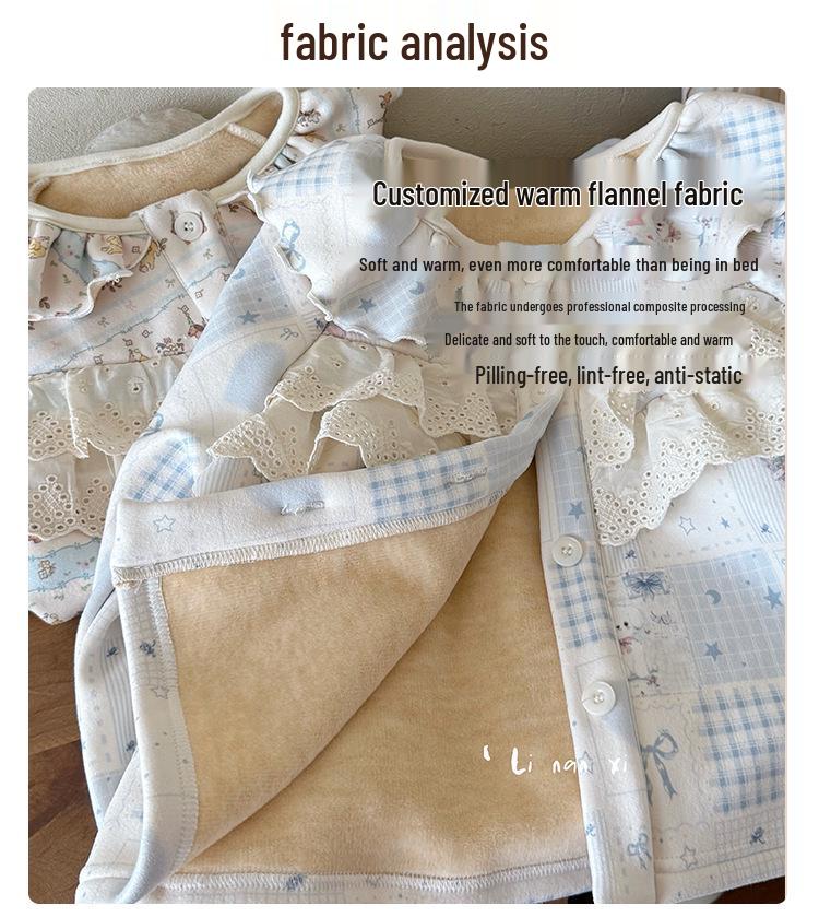 Girls' Winter Pajama Set - Cozy Autumn Homewear for Babies & Kids