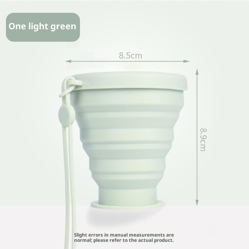 180ml Mini Folding Cup Silicone Retractable Cup Outdoor Travel Coffee Telescopic Drinking Mug With Lid