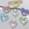 Set of 5 Acrylic Hollow Heart Pendant for DIY Earring Necklace Bracelets Jewelry