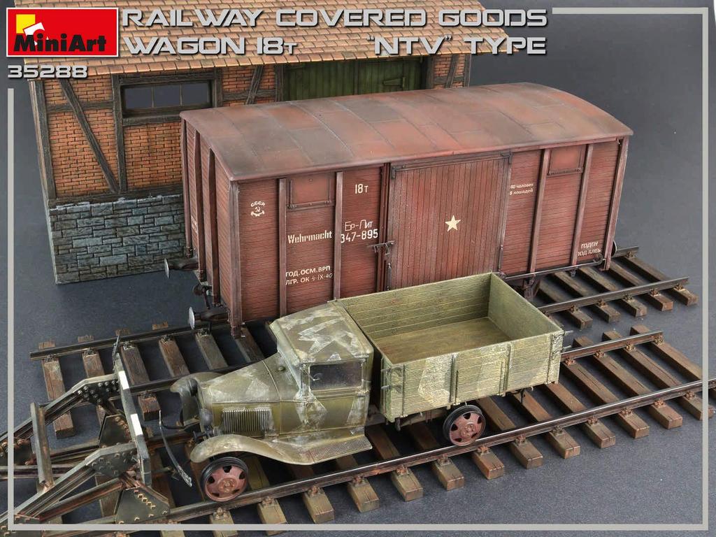 Miniart Scale NTV Type Freight Car Plastic Model 35288 1/35 18-Ton