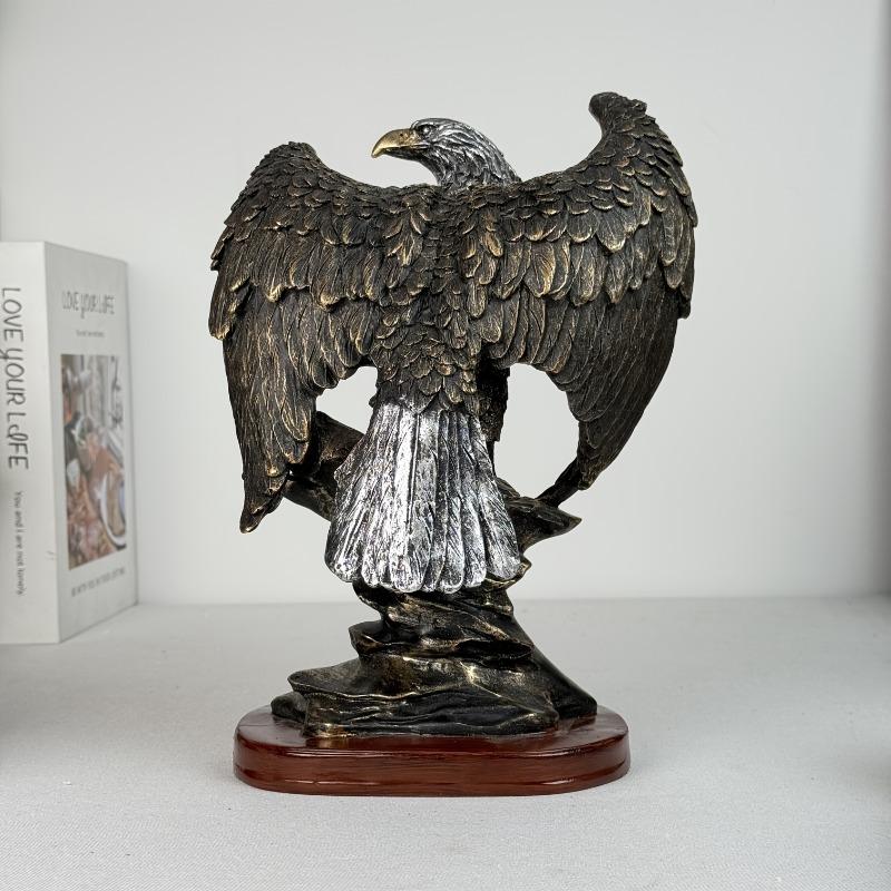 1 Stück Adlerskulptur Harzskulptur Realistische Adlerfigur mit ausgestreckten Krallen und Flügeln Büro Goth Dekoration Geeignet für Arbeitszimmer